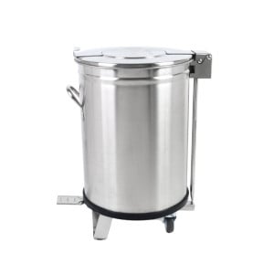 Edelstahl-Mülleimer mit Pedal - 50 L - Dynasteel