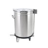 Edelstahl-Mülleimer mit Pedal - 50 L - Dynasteel