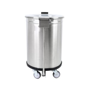 Edelstahl-Mülleimer mit Pedal - 50 L - Dynasteel