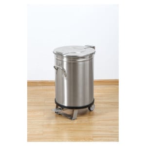 Edelstahl-Mülleimer mit Pedal - 50 L - Dynasteel