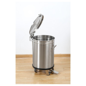 Stainless Steel Trash Can with Pedal - 100 L - Dynasteel