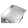 Einbauspüle 1 Becken mit Rückwand und Regal - L 1400 x T 700 mm | Dynasteel