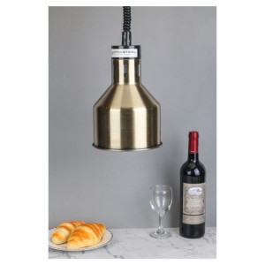 Golden Heat Lamp with Bulb - Dynasteel: Keep your food warm efficiently