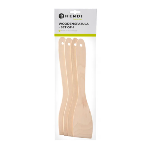 Spatule à Frire en Bois - L 300 mm - Lot de 4 | HENDI 525142