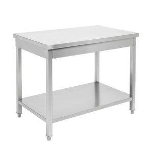 Edelstahltisch 800x600 mm mit Unterregal — Pro