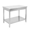 Stainless Steel Table 800x600 mm with Lower Shelf — Pro