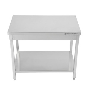 Stainless Steel Table with Shelf - D 600 mm - L 1400 mm - Dynasteel