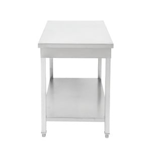 Edelstahltisch 1600 x 600 mm mit Unterregal — AISI 201