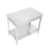 Edelstahltisch 1600 x 600 mm mit Unterregal — AISI 201