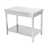 Tisch Edelstahl 1200x700 mm mit Unterregal — Pro CHR