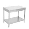 Tisch Edelstahl 1200x700 mm mit Unterregal — Pro CHR