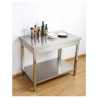 Stainless Steel Table with Shelf - D 700 mm - L 1200 mm - Dynasteel