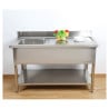 Stainless Steel Sink 1 Basin Right Drainer - L 1000 x D 600 mm