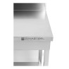 Stainless Steel Table 1000x600 mm Backsplash and Lower Shelf