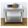Stainless Steel Table 1000x600 mm Backsplash and Lower Shelf