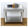 Stainless Steel Table with Backsplash and Shelf Dynasteel - Sturdy and Practical