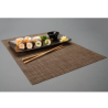 Brown PVC placemat set - Set of 6, protection and style for your tables