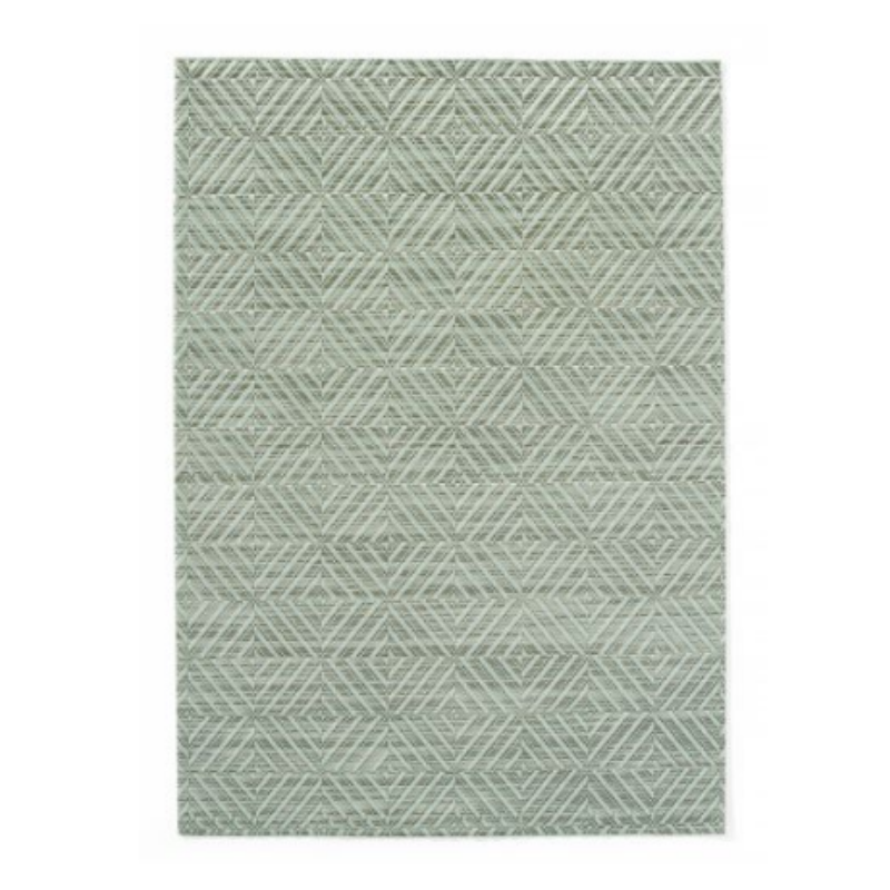 Green Geometric PVC Placemat Set - Set of 6 - Dimensions 45cmx30cm - Durable and Easy to Clean