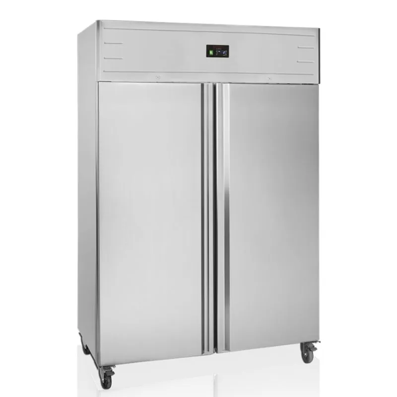 Negativer Kühlschrank aus Edelstahl mit 2 Türen - GN 2/1 - 1056 L