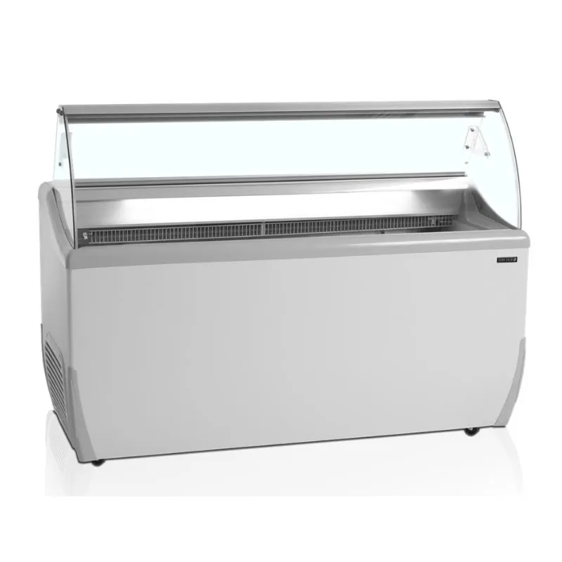 Offener Eis-Gefrierschrank mit Glas-Atemschutz - 357 L