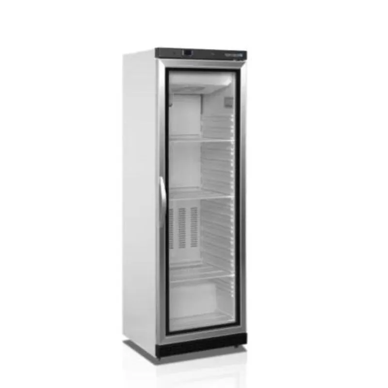 Negativer belüfteter Glastürkühlschrank - Weiß - 340 L