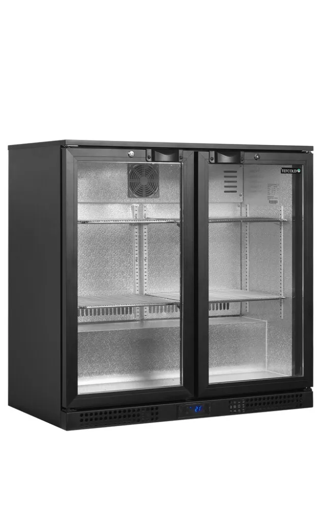 Rückkühlschrank mit 2 Glastüren - 188 L
