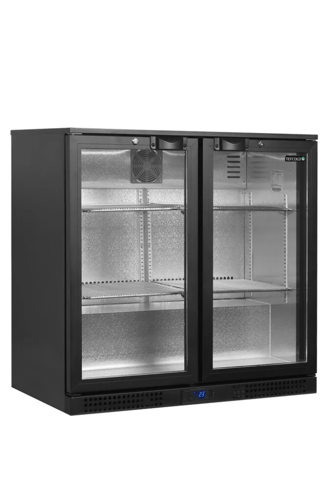 Rückkühlschrank mit 2 Glastüren - 182 L