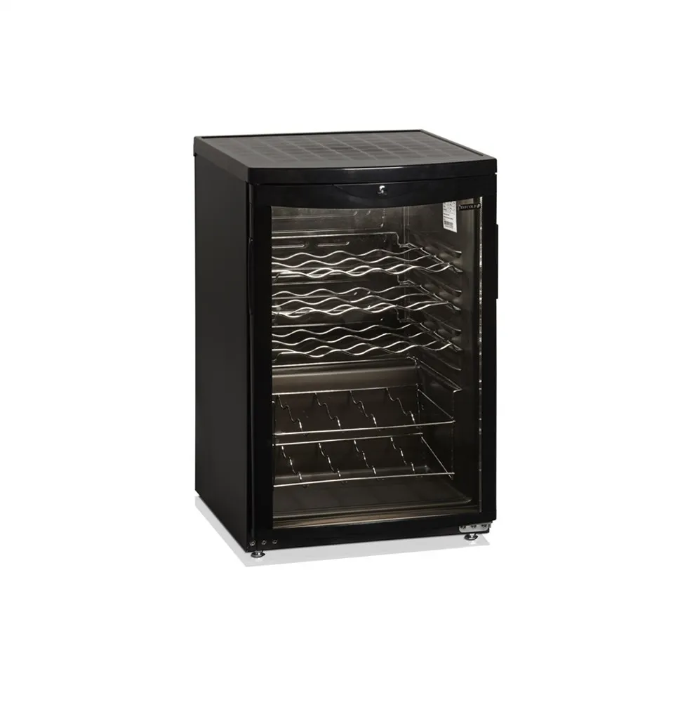 Schwarzer Untertisch-Weinkühlschrank - 22 Flaschen