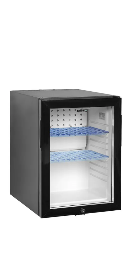 Mini-Kühlschrank mit Glastür Schwarz - 34 L