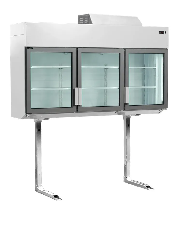 Weißer Supermarkt-Wand-Gefrierschrank - 3 Türen - 545 L