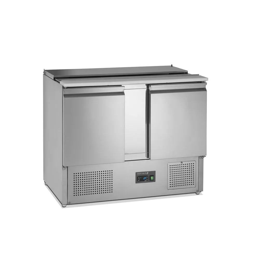 Kühlvitrine GN 1/1 aus Edelstahl - 2 Türen - 240 L - 3 GN 1/1