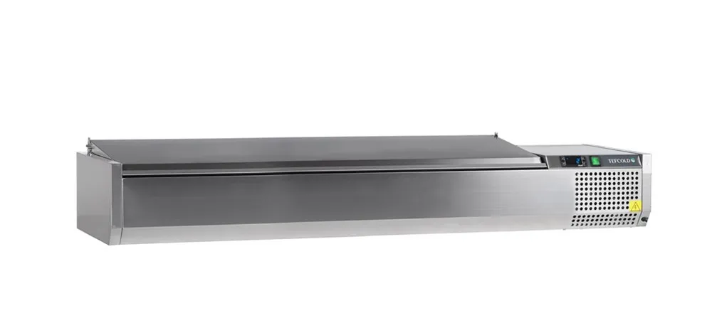 Saladette zum Aufstellen Edelstahl Deckel Statisch 8 GN 1/4 - 41,6 L