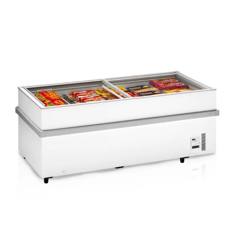 Gefrierschrank mit Schiebedeckel aus Glas - 652 L
