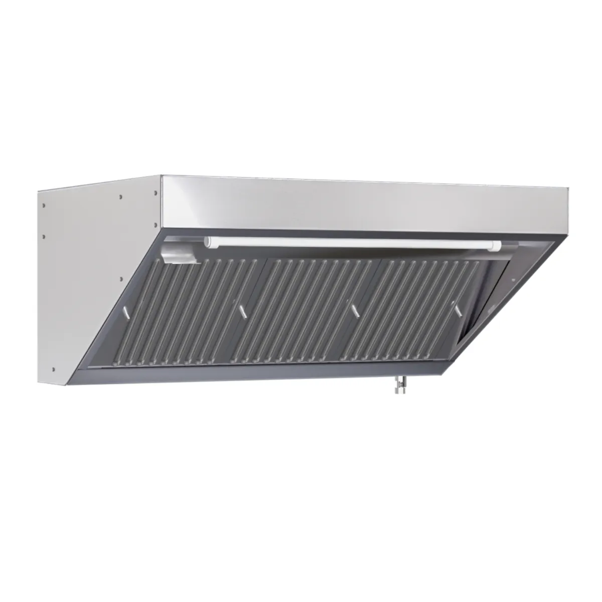 Snack-Dunstabzugshaube Tiefe 900 mit LED und ohne Motor - Länge 1800