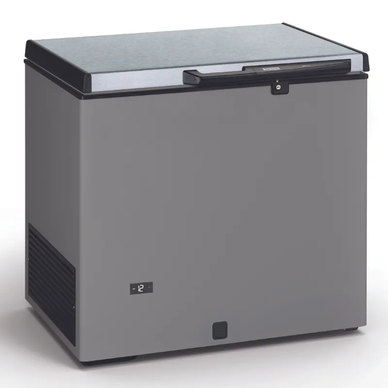 Gefrierschrank Truhe Edelstahloptik und Edelstahldeckel - 220 L