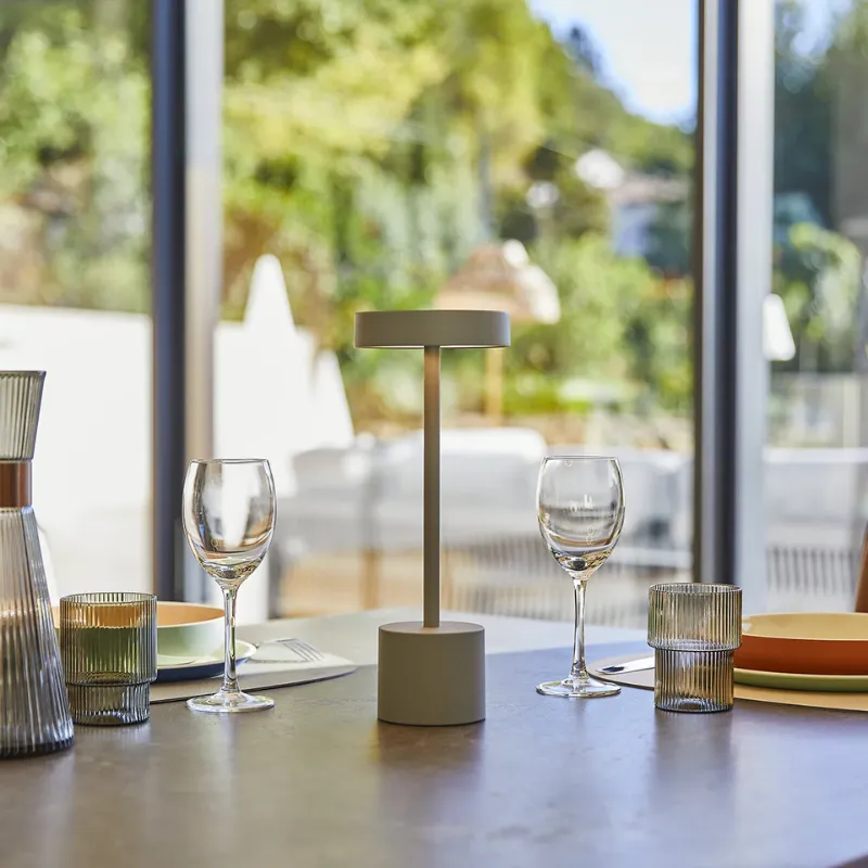 Touch Tischlampe Aluminium - Roby Grau