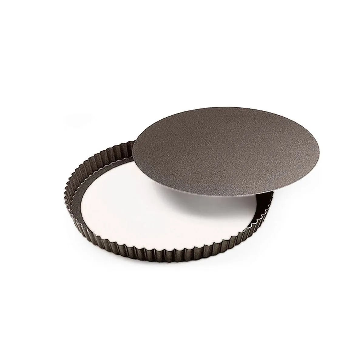 Runde, gewellte, hohe, antihaftbeschichtete Tortenform mit herausnehmbarem Boden - ⌀ 200 mm