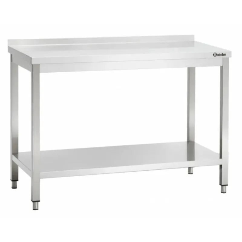 Edelstahltisch mit Aufkantung - L 1000 x T 600 mm