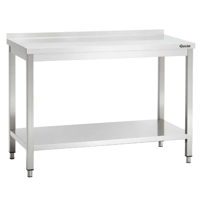 Edelstahltisch mit Aufkantung - L 1100 x T 700 mm