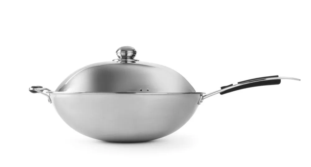 Wok aus Edelstahl für Induktionsherd
