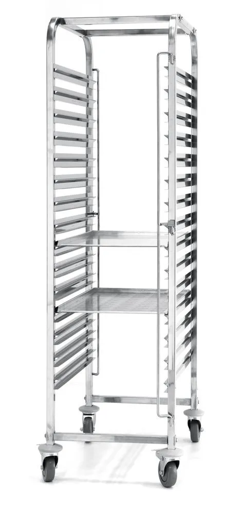 Edelstahl-Backblechregal 15 Ebenen - 600 x 400 mm