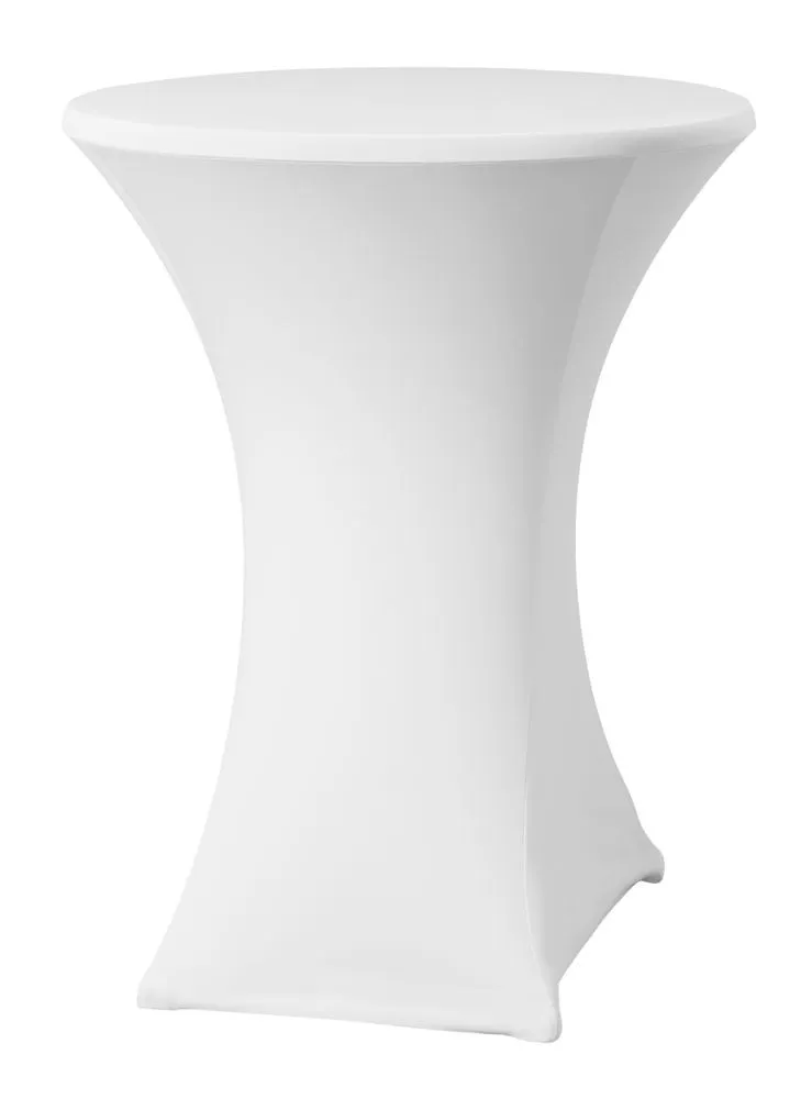 Weiße Hülle für Stehtisch 80-85 cm