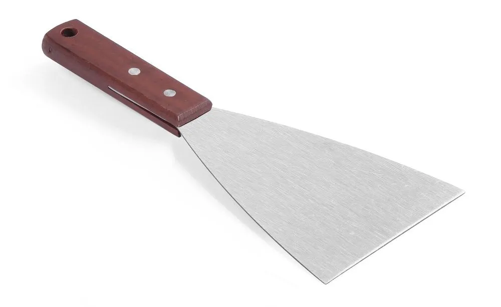 Spatel aus Edelstahl mit Holzgriff - 11,8 cm