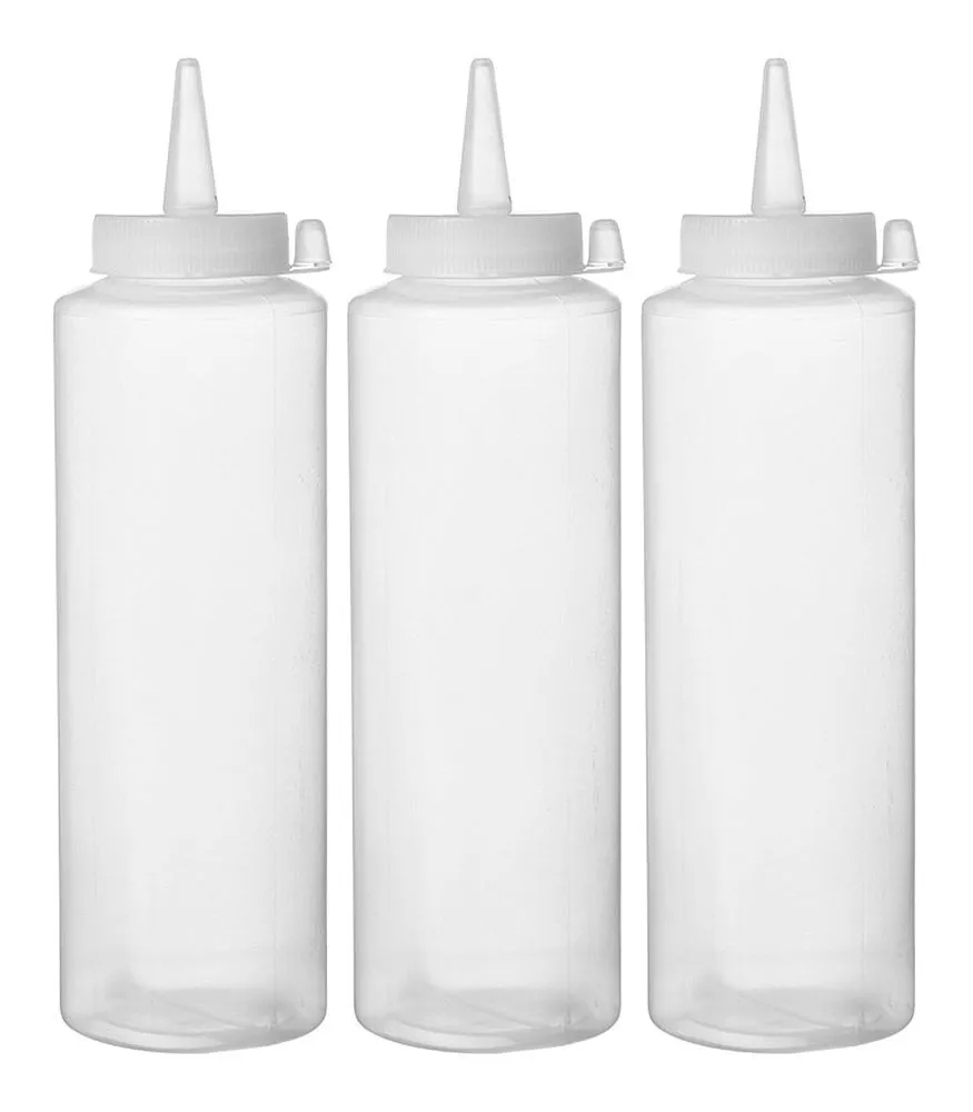 Durchsichtiger Spenderflasche - 0,35 L - Packung mit 3