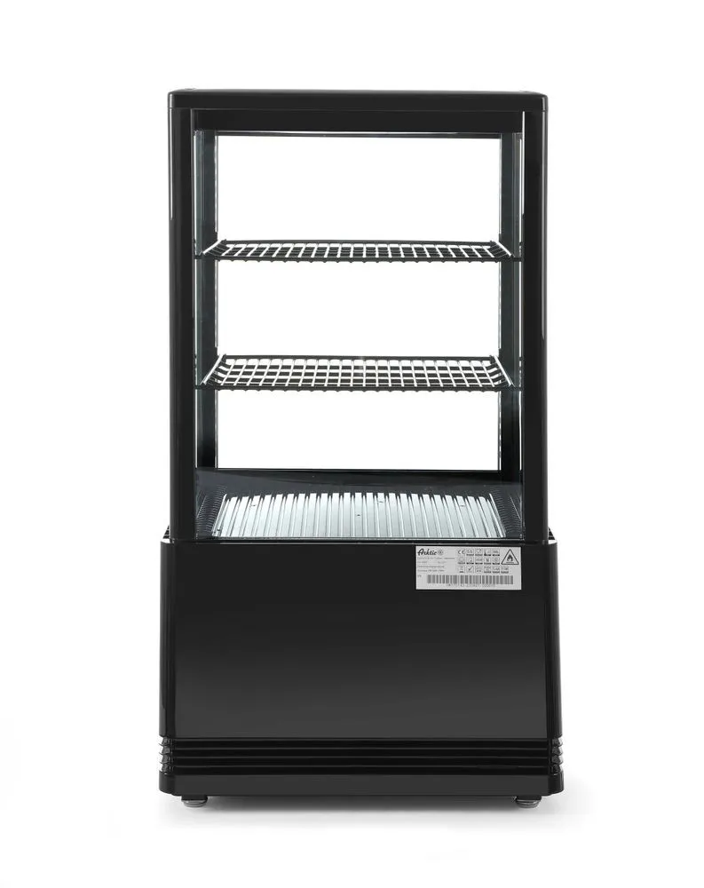 Kühlschrank mit weißer Glasfront und 4 Glaswänden - 58 L