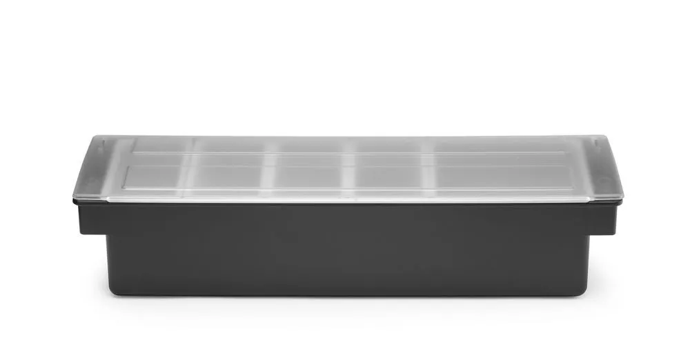 Zutatenbox - 5 Fächer aus schwarzem ABS