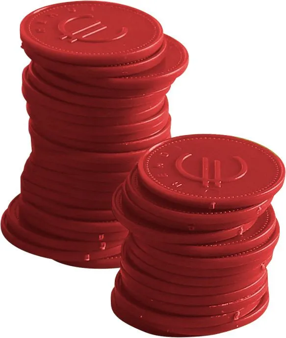 Rote Chips - Set von 100