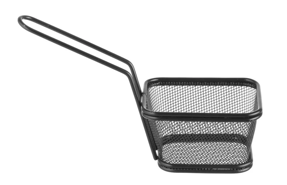 Miniatur-Schwarz-Frittenkorb - 105 x 90 mm