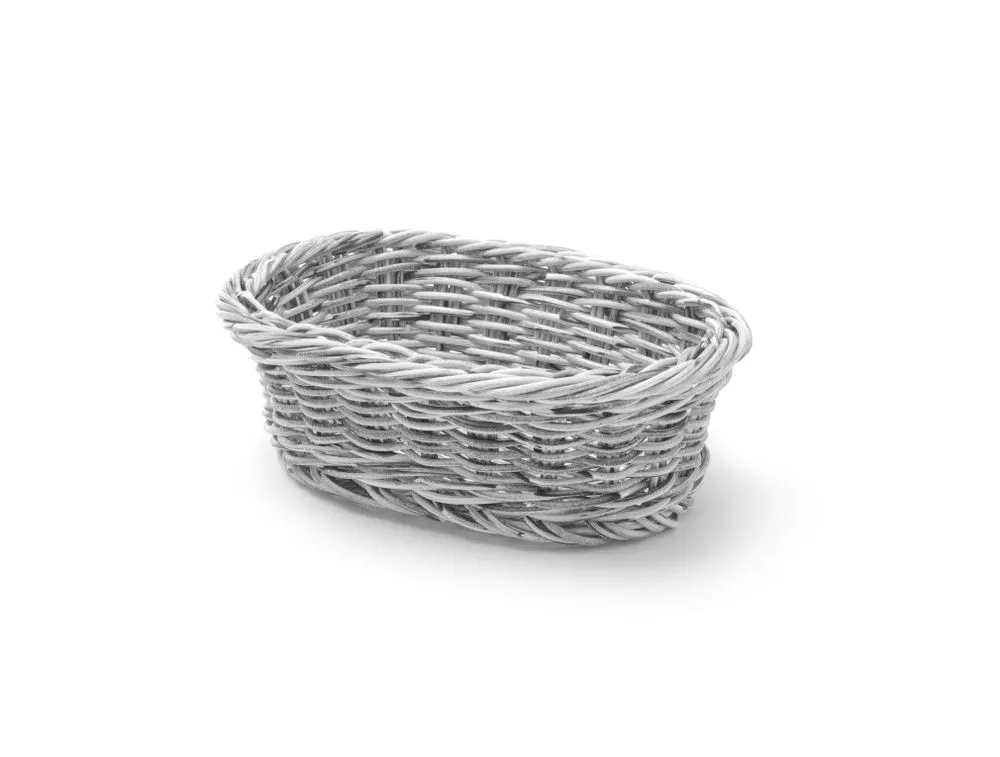 Brotkorb Oval Grau - 190 x 120 mm