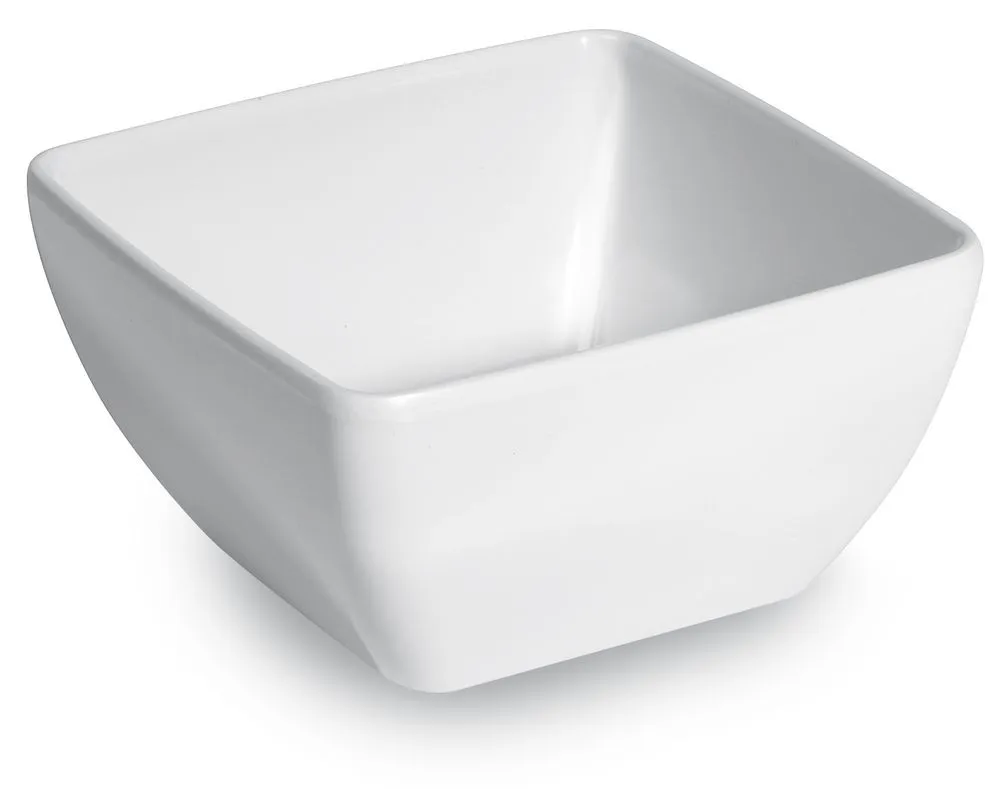Weißer quadratischer Salatschüssel - 130 x 130 mm